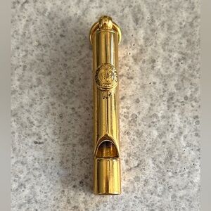 Vtg Polo Ralph Lauren Gold Tone Whistle Pendant